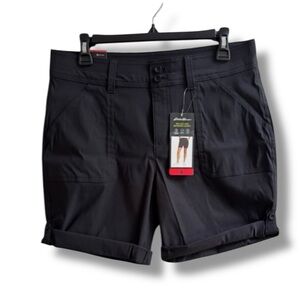 Eddie Bauer Women's Black Roll Cuff Cargo Shorts